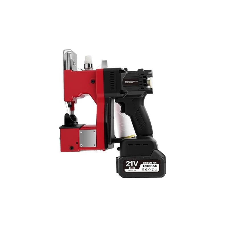 Risegun Machine à coudre électrique pour sacs, Sac D'emballage Électrique Couture Closer Stitcher avec 2 batteries 1300 mAh pour