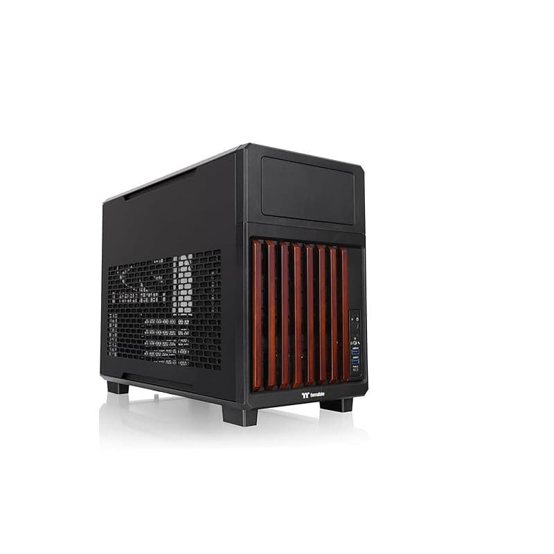 Thermaltake TR200 WS | Boîtier Micro ATX Panneau Avant en Bois | USB 3.2 Gen 2 Type-C et 2 x USB 3.0 | Ventilateur arrière 120 m