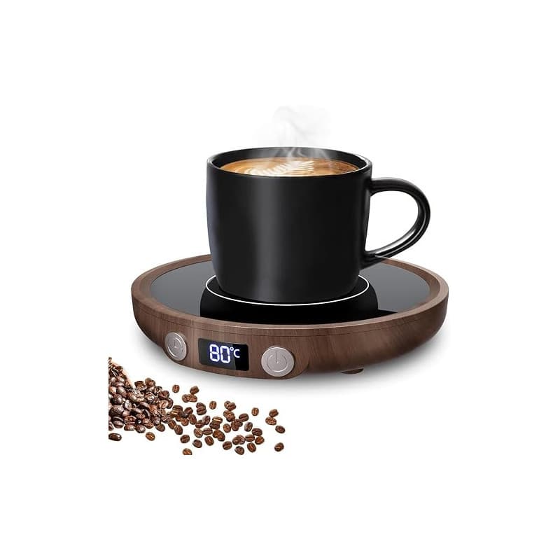 Chauffe Tasse à Café,MQFORU Chauffe-Bougies Intelligent,Chauffe-Tasses avec 3 Niveaux de température,2-12H Minuterie Chauffe-Bou