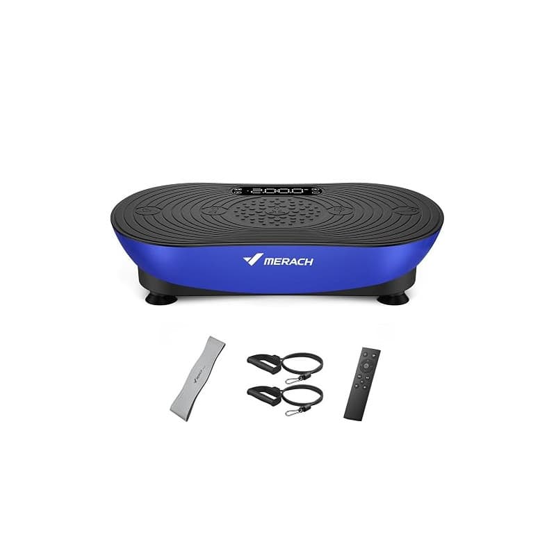 MERACH Plateforme Vibrante pour L'Entraînement Et Le Modelage du Corps, avec 99 Niveaux De Vitesse, Haut-Parleur Bluetooth Intég
