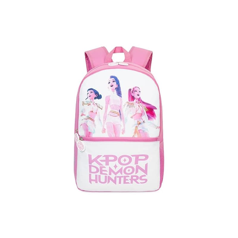Get Trend Kpop Demon Hunters Huntrix Grand Sac a Dos Enfant Fille, 46 cm Cartable Enfant Fermeture Eclair et Rembourré, Ecole ou