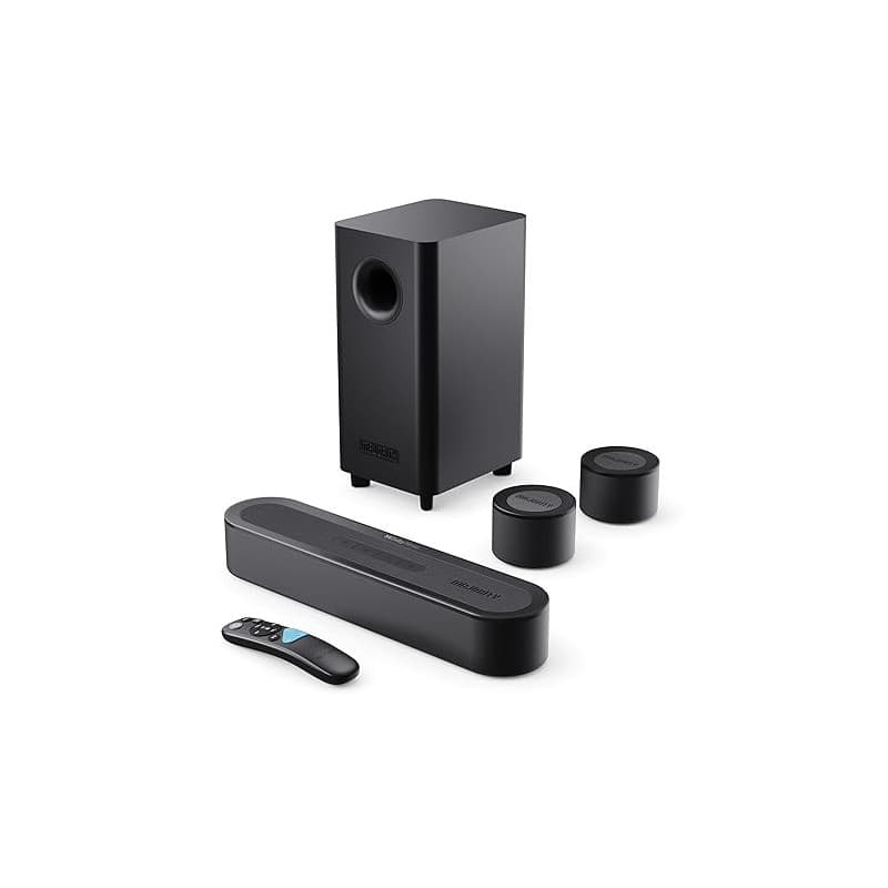 Majority Barre de Son TV Bluetooth 5.3, 300W Home Cinema 5.1 sans Fil | Bowfell Halo Atmos Mini Soundbar PC | DMI eARC | Enceint
