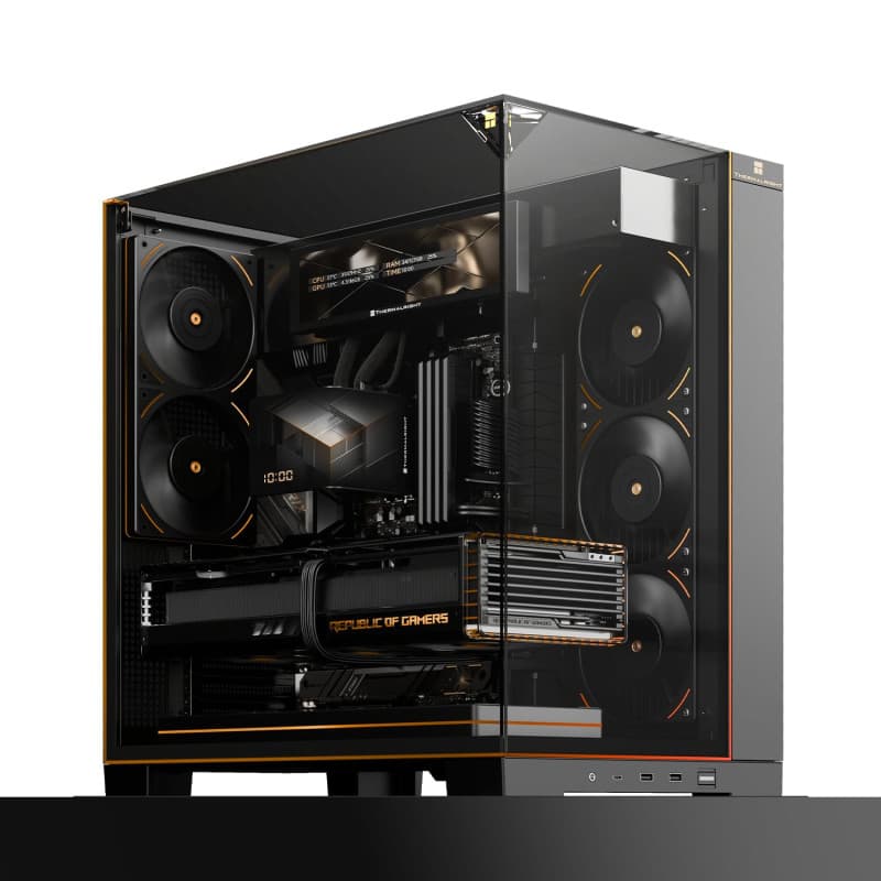 TR Boîtier PC A70 Vision - Éclairage ARGB 5 V - Design de Ventilation en Maille pour Un Refroidissement Optimal - Emplacements d