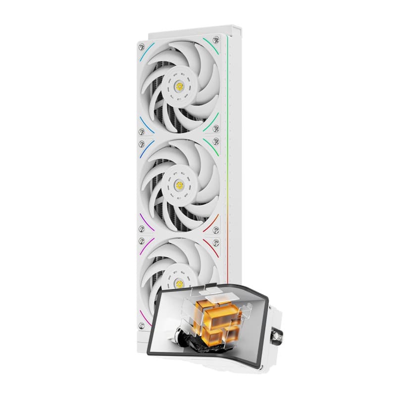 TR-Thermalright Wonder Vision 360 UB ARGB White Refroidisseur de processeur liquide, écran incurvé 3D de 6,67 pouces avec résolu
