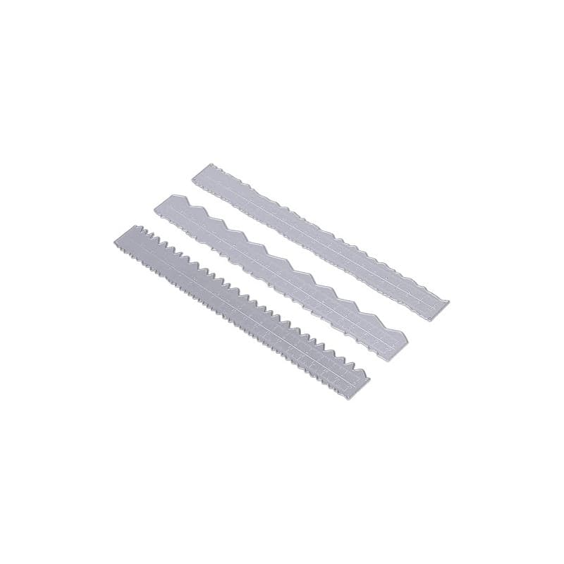 Deckle Edge Ruler Règle de Déchirement en Acier au Carbone 3pcs Règle de Bords Irréguliers Fabrication de Gaufrage en Acier au C
