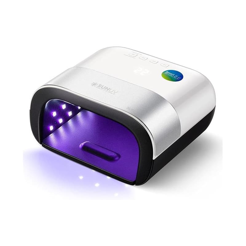 Lampe à Ongles LED UV Professionnelle, SUNUV Séchoir Gel Vernis Polymérisation Light Machine, avec Capteur Automatique et Ecran