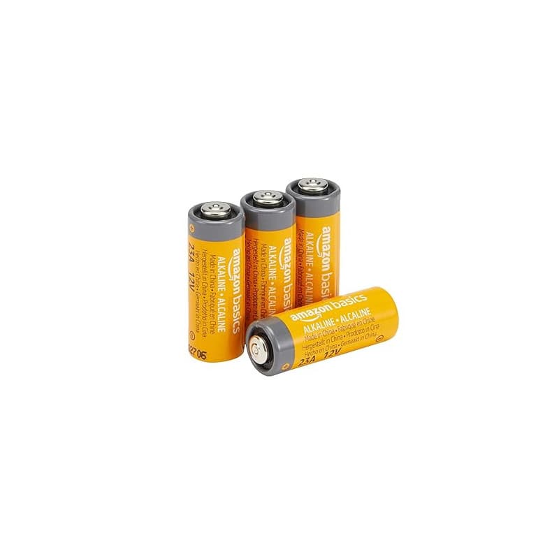 Amazon Basics Lot de 4 piles alcalines 23A, 12 V, puissance longue durée