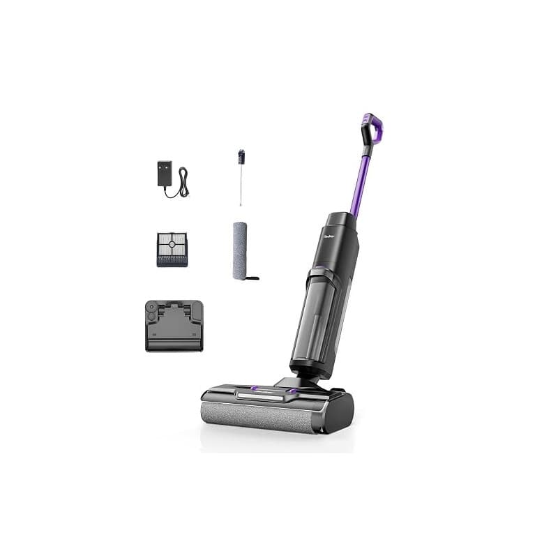 Redkey W15 Aspirateur Balai Laveur sans Fil, 26.000 Pa Balai aspirateur Laveur 3 en 1, Aspiration Puissant Eau et Poussière, 5mm