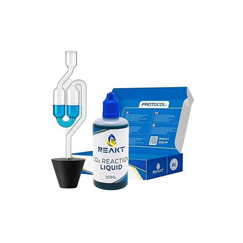 REAKT – Kit testeur de Joint de Culasse CO2 | Détecteur de Fuite Circuit de Refroidissement pour Moteur Essence, Diesel, Hybride