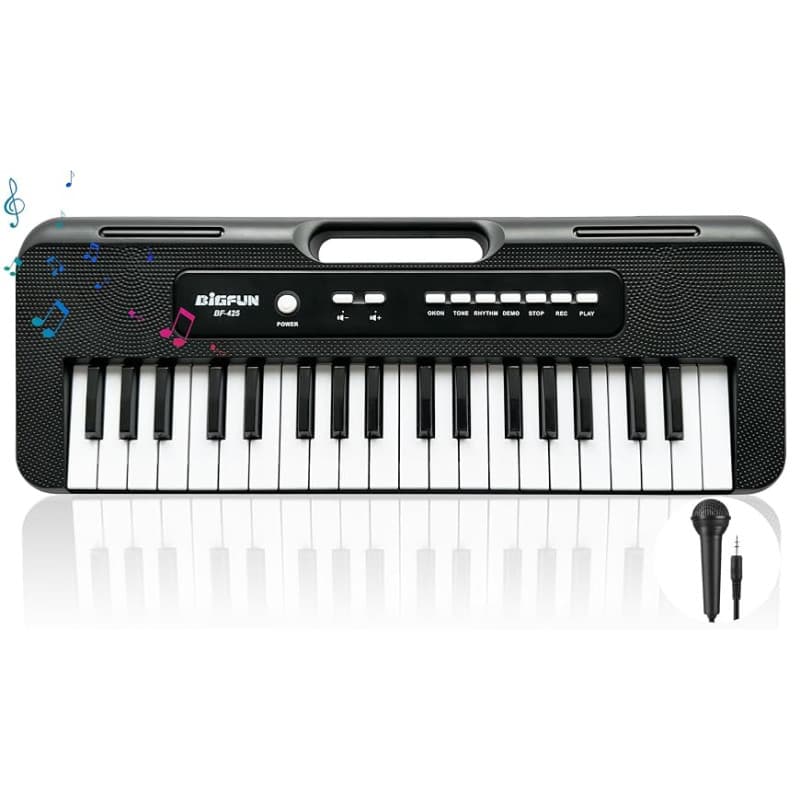 Clavier de Piano pour Enfants, 37 Touches de Piano pour Enfants, Piano Musical avec Microphone, Portable, éducatif, Noël, Cadeau