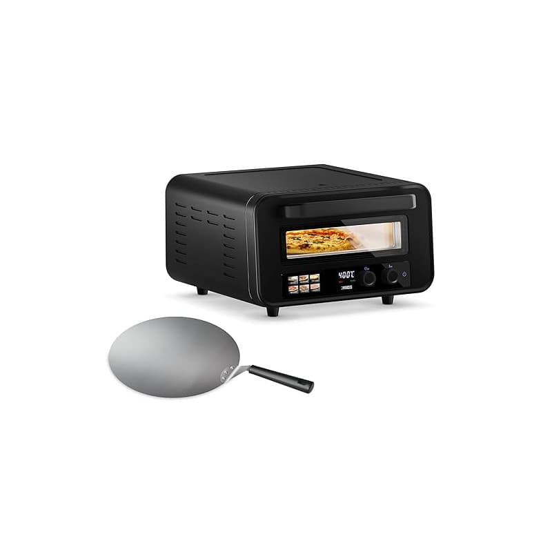 Princess Four à Pizza Pro Max, 15L, 400°C, 2100W, Commandes Tactiles, Pierre et Pelle Incluses, Chaleur Haut/Bas, Minuterie, Com