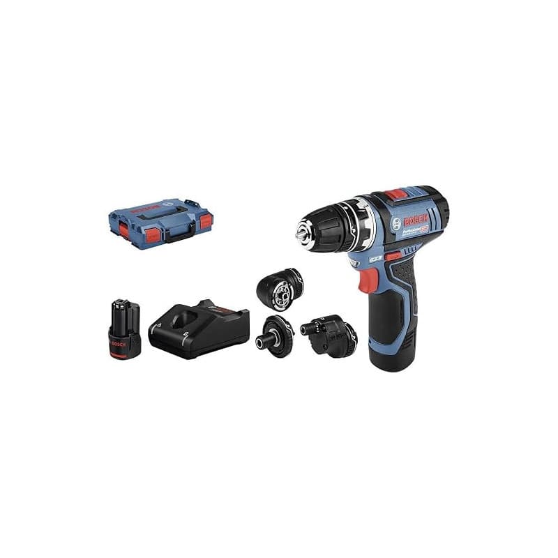 Bosch Professional 12V System perceuse-visseuse sans-fil GSR 12V-15 FC - FlexiClick System (2 batteries 2,0 Ah, chargeur GAL 12V