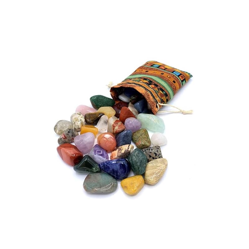 Set de pierres précieuses | Mélange coloré de pierres de tambour naturelles | Mélange de pierres précieuses véritables | Pratiqu