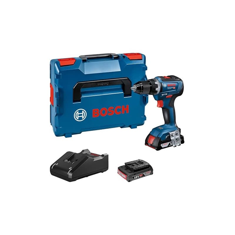 Bosch Professional 18V System perceuse-visseuse sans-fil GSR 18V-55 (couple max. 55 Nm, régime à vide 1 800 tr/min, avec 2 batte