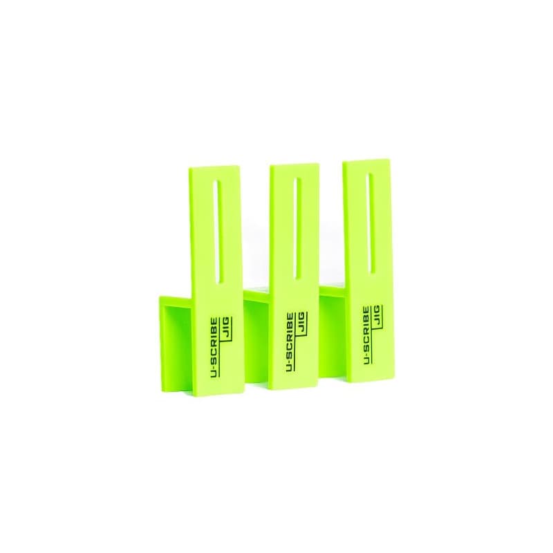 U-Scribe Jig 3 gabarits de menuiserie 18 mm – L'outil parfait pour tout installateur de cuisine, chambre à coucher et de meubles