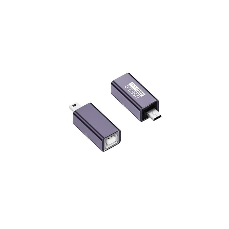 Adaptateur mini USB mâle vers MIDI femelle, adaptateur d'imprimante mini USB mâle vers USB B pour imprimantes, synthétiseur de p