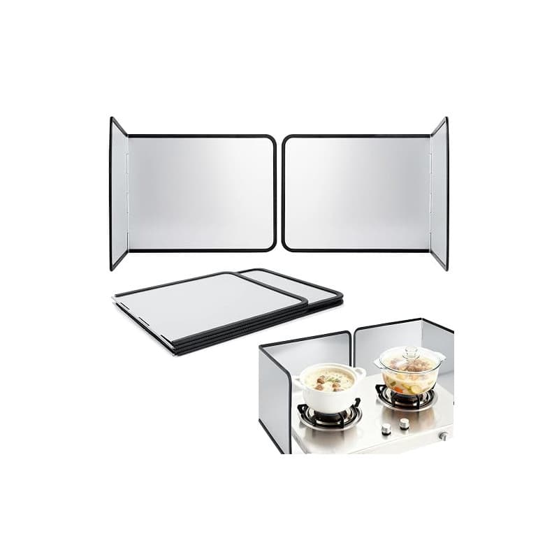 DBAATTZ Lot de 2 protections anti-éclaboussures de graisse pliables et peu encombrantes, pour cuisine, cuisinière, poêle (37,6 ×