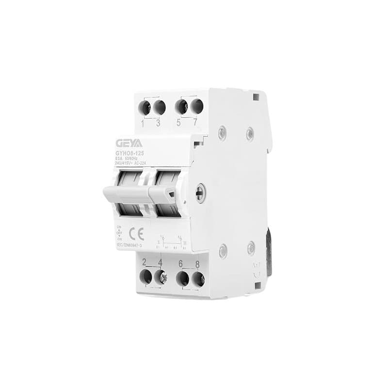 Inverseur de source monophasé 2P 63A commutateur Dual Power de transfert AC 240V petit commutateur de transfert manuel interrupt