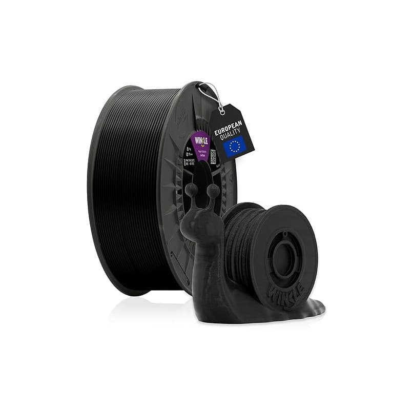 WINKLE Filament PLA HD 2.85mm Noir Jais 1kg, Filament Imprimante 3D | Matériaux d'impression 3D en Filament pour Impression 3D,