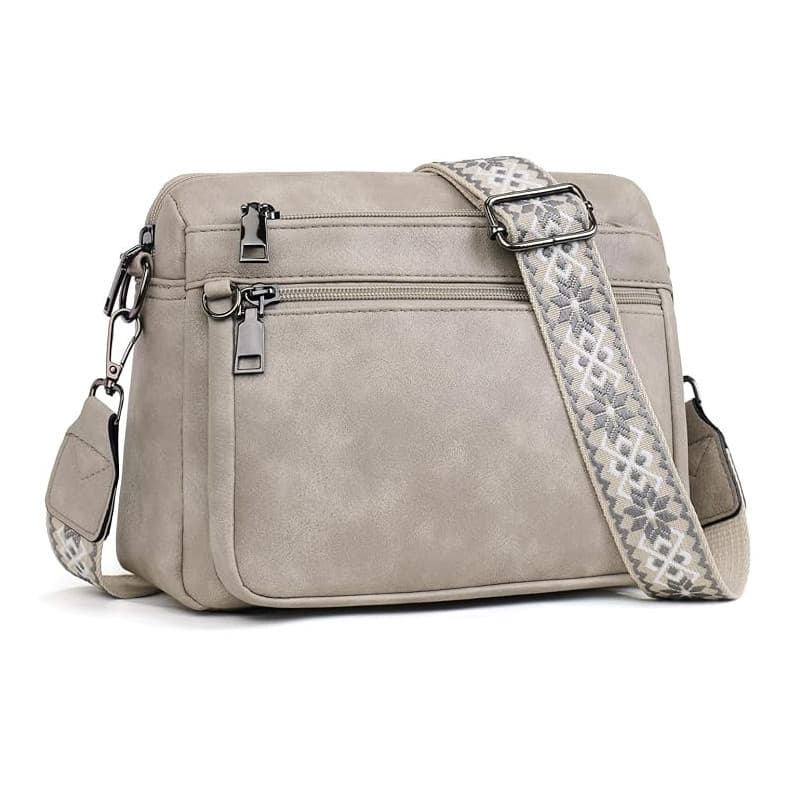 MUIIKOLA Sac à bandoulière pour femme, sac à bandoulière pour femme, sac à bandoulière en cuir, large sangle souple
