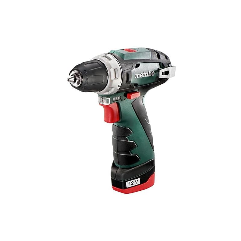 metabo PowerMaxx BS Basic, Perceuse-Visseuse 12 V Sans Fil Compacte | Avec indicateur de charge, broche à six pans creux, lampe