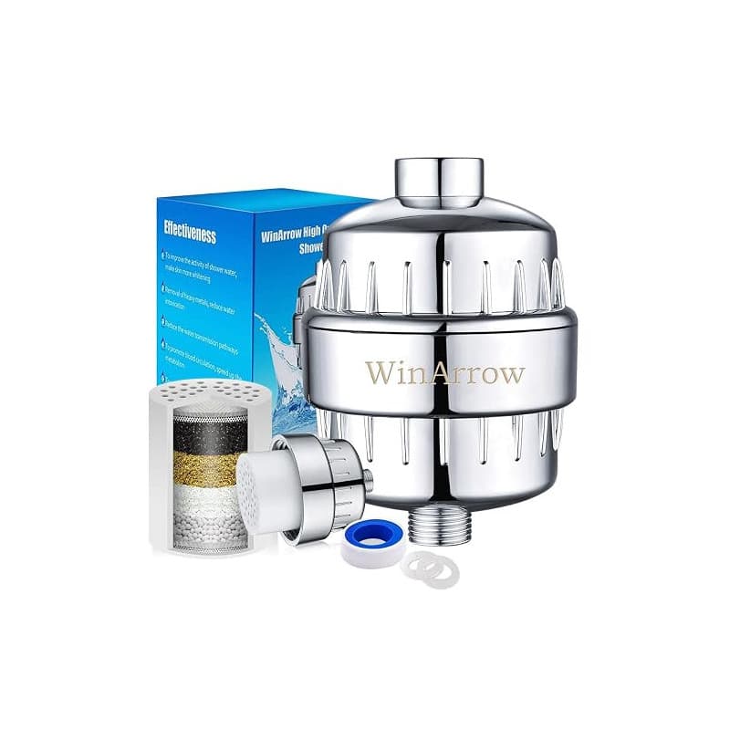 WinArrow Filtre à douche Cartouche de Filtre Remplaçable | Aide à soulager les Cheveux et la Peau de Sécheresse Supprimer le Chl