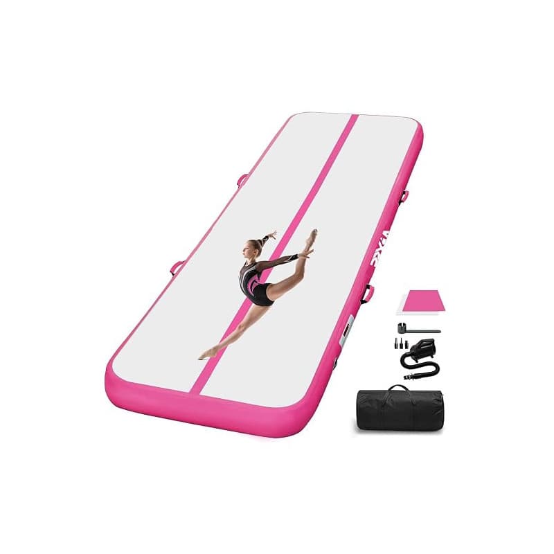 PPXIA Tapis de gymnastique gonflable 3 m, 4 m, 5 m, 6 m, 10/20 cm de hauteur, tapis de gymnastique avec accessoires complets, ta