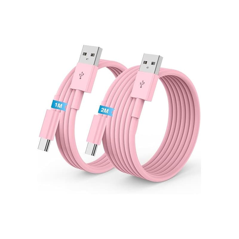 Carplay Câble USB A vers USB C pour iPhone 16/17/15 Pro Max Chargeur Cordon 1M+2M,Cable USB Chargeur pour Apple iphone 17 16 15
