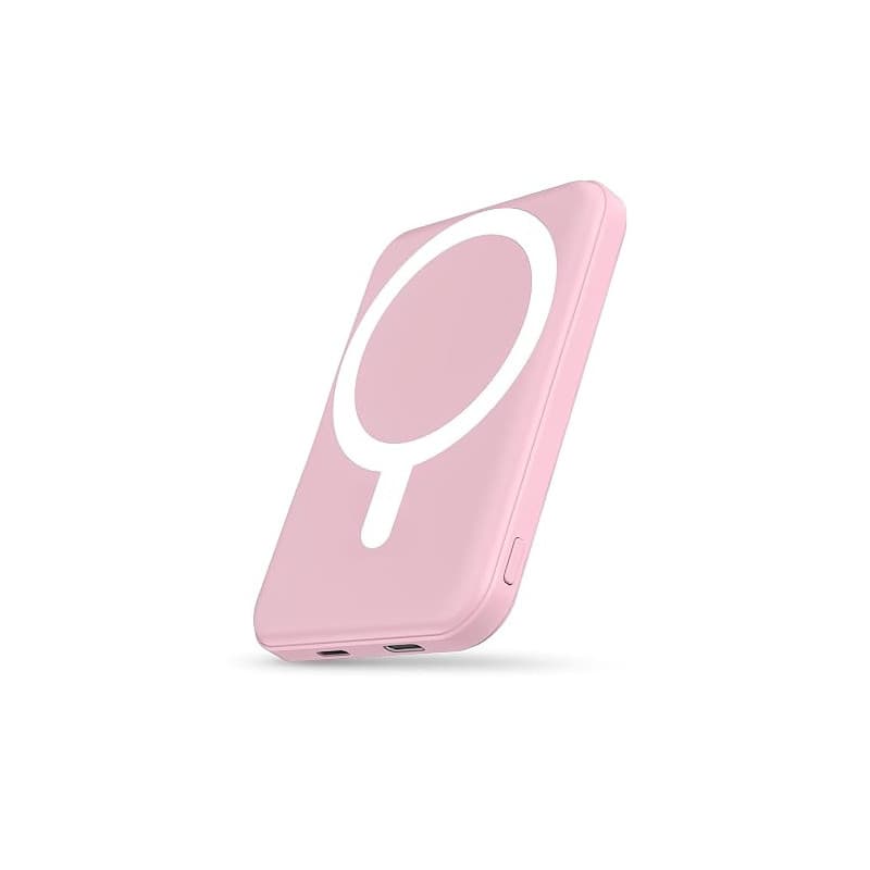 Podoru Batterie Externe avec Magnetic, 5000mAh Mini Magnetique Power Bank | 15W Chargeur sans fil Rapide, Entrée et Sortie USB-C