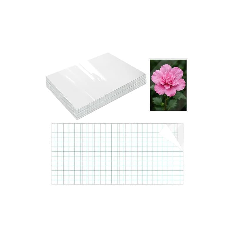 100 Film de Lamination à Froid,92x130mm Film de Plastification Autocollant | Feuilles de Plastification Auto-Adhésives pour Imag