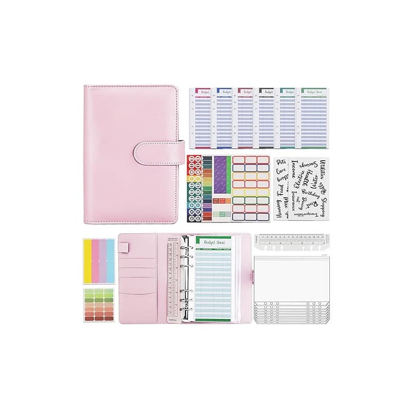 Planificateur de budget & livre de comptes A6 – Planificateur financier efficace avec méthode des enveloppes – Carnet d’épargne