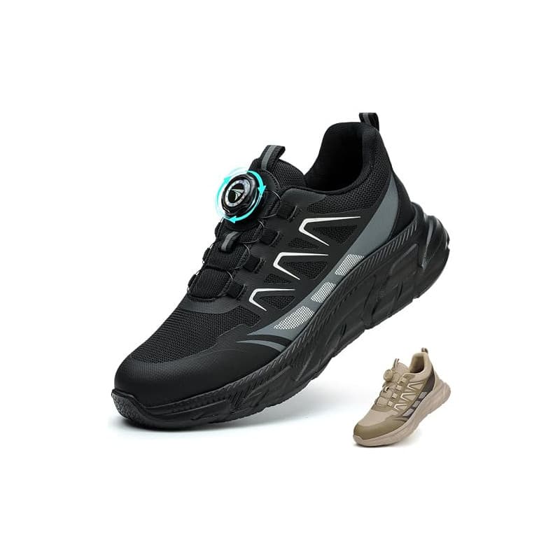 BAXIWUY Chaussures de Sécurité Hommes Légère Basket Securite Femme Chaussures de Travail Embout en Acier Respirantes Antidérapan