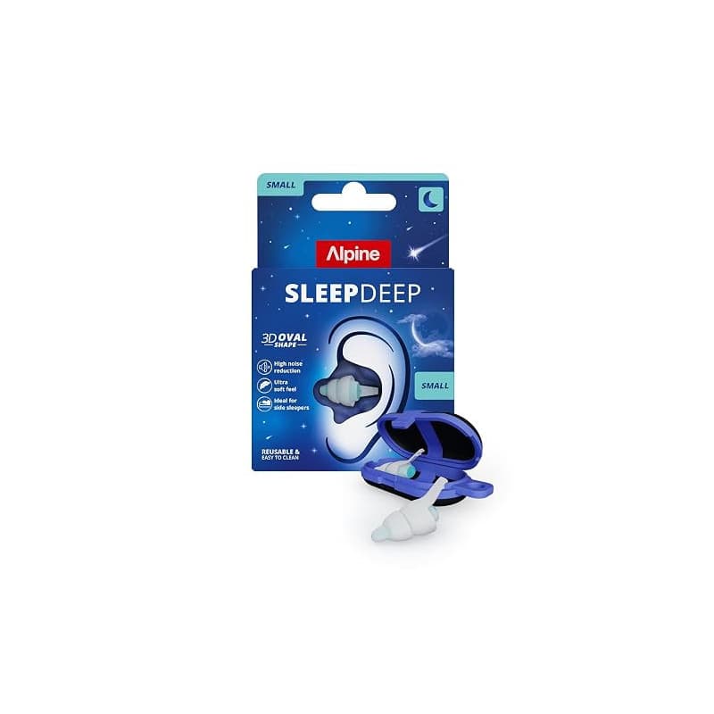 Alpine SleepDeep Bouchons d'Oreilles pour Dormir – Dormeurs sur le Côté & Ronflement – Bouchons Ultra-doux Réducteurs de Bruit –