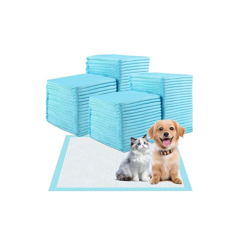 Wozzies 100 PCS Alaise pour Chien, 60×60 cm Tapis absorbant Chiot et Chat, Tapis de Propreté Animaux de Compagnie avec 6 Couches