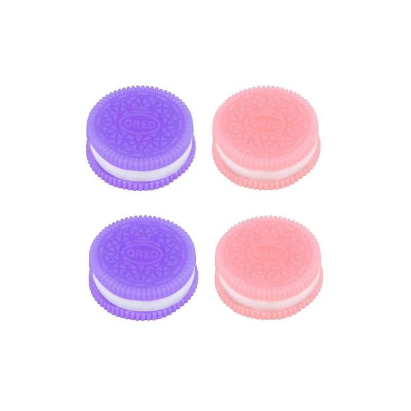 MUNZE Jouets Anti-Stress 4 Unités, Taba Squishy 2 Rose Et 2 Violet, 3.8Cm Longueur 1Cm Hauteur
