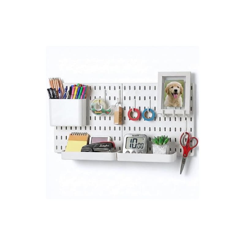 Kit de Combinaison de Panneau Perforé Keepo, Panneaux et Accessoires Modulaires pour Rangement Mural, Organisation d'Artisanat,
