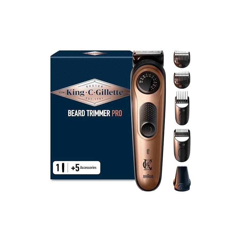 King C. Gillette Tondeuse Barbe Homme Pro, Electrique, Multicolore