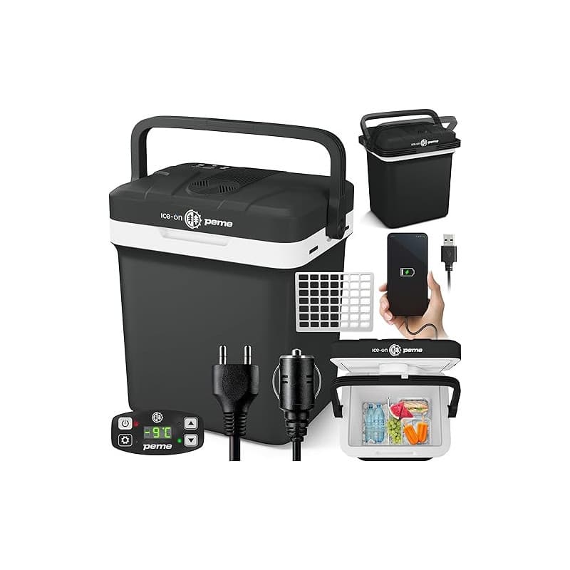 peme Glaciere Electrique Voiture Frigo 22,9L Mobile 230V 12V Mobile | Auto Camping Car , Portable Petit , Camion Boîte , Refroid