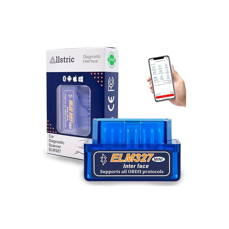 Allstric® Obd2 Diagnostic Voiture Multimarque. Elm 327 Outils Diagnostics système Moteur OBD-II. OBD2 Bluetooth Original pour Di