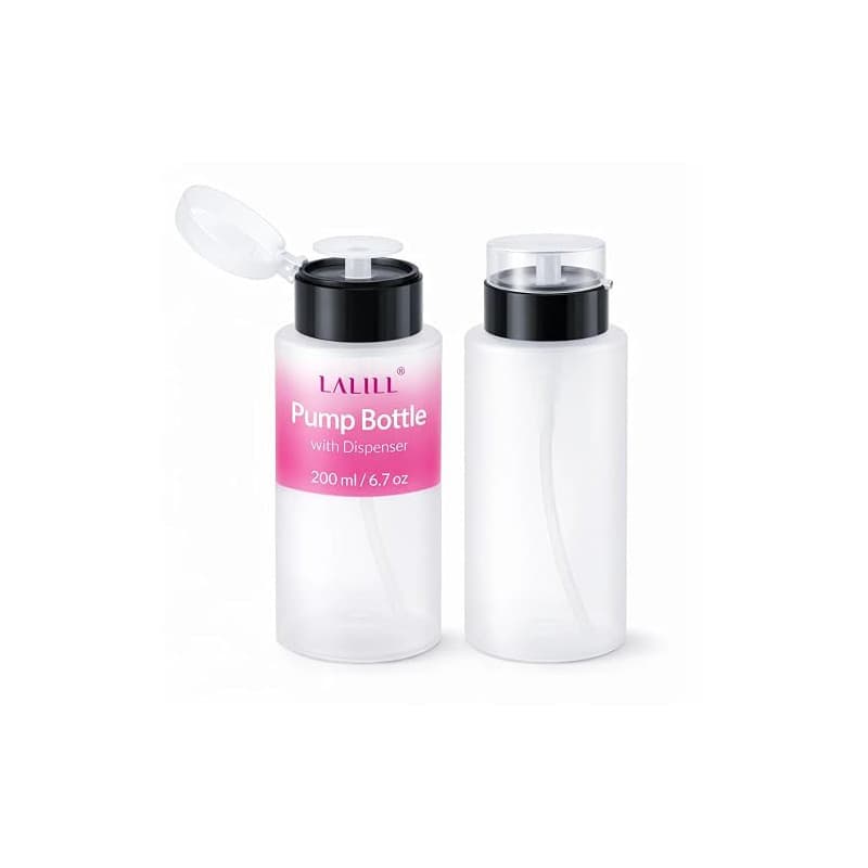LALILL 2 Pièces Distributeur Pompe Doseur - SET Flacon Pompe pour Liquides - Dissolvant Vernis à Ongles, Dissolvant Manucure - 2