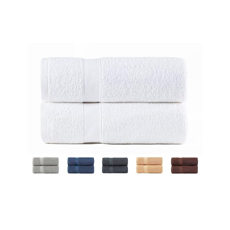 Todocama Lot de 2 Serviettes de Douche, 100% Coton 550 g/m², Extra Douces, très absorbantes et à séchage Rapide. Dimensions: 70