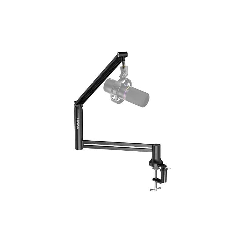 Socodox Bras de Microphone à Profil Bas pour Streaming & Podcasting | Réglable à 360°, Bras de Micro Renforcé, 1,5 kg de Charge,