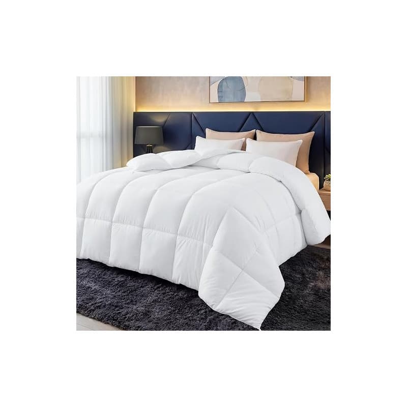 Utopia Bedding Couette 4 Saisons sans Housse, 200×200 cm, 280 g/m², Blanc | Couette Douce Et Moelleuse, Idéale Comme Couette Tou
