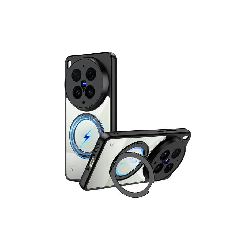 Rojeuinn Coque pour Vivo X300 Ultra 5G, PC de Haute Qualité avec Support Rotatif à 360° et Ventouse Magnétique, Anti-Chute, Anti