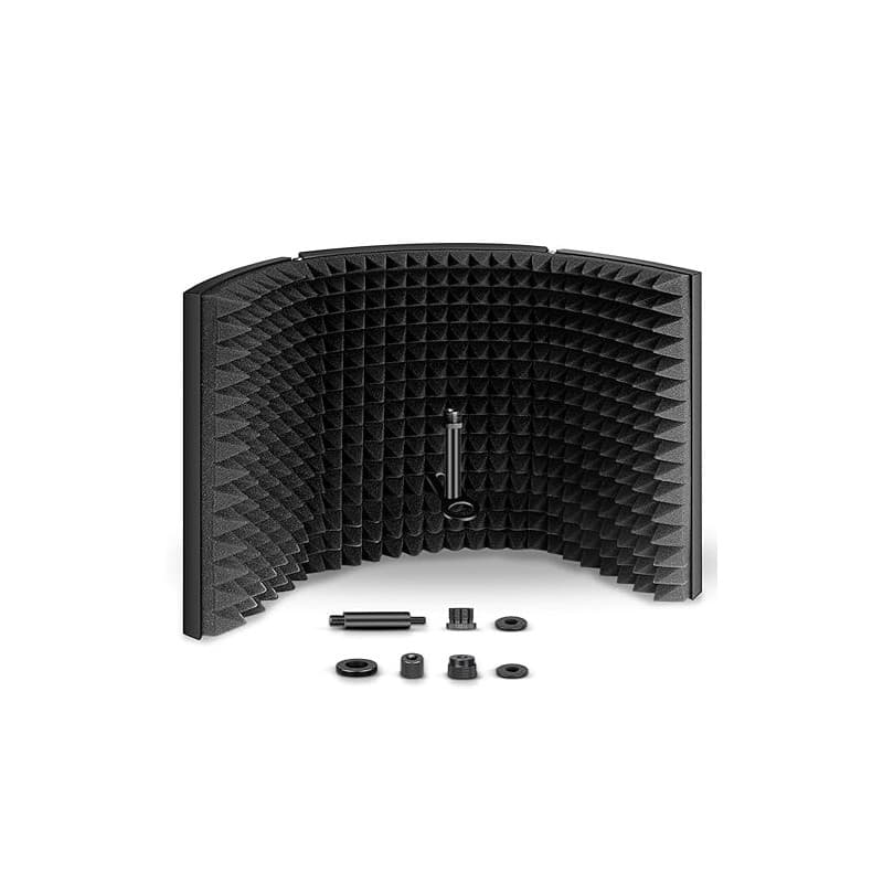 Aokeo Bouclier d'Isolation de Microphone Insonorisant de Filtre Vocal Pliable avec Isolation,Filtre Anti-Pop.Convient au Blue Ye