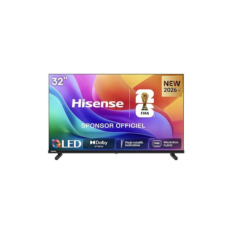 Hisense 32A5S - TV 2026 LED 32" (80 cm) HD, Smart TV VIDAA U7.6, Port USB-C (Mobile to TV), Dolby Audio & DTS HD, Bluetooth, WiF
