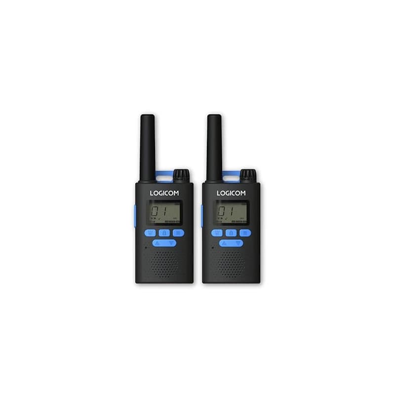 Logicom - Essential - Talkie-Walkie - PMR446 - sans Licence - Portée 10 km - autonomie 20h - écran LCD - USB-C - Lampe Torche -