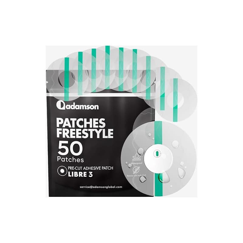 Protection Capteur Diabete x50 - Freestyle Libre 3 - Transparent, Durable, Sans Colle au Centre, Facile à Appliquer et à Retirer