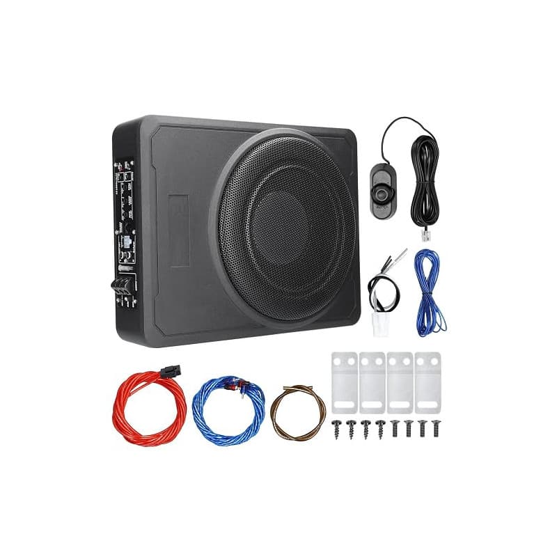Mulcort 10 pouces 600W voiture subwoofer haute puissance pure basse sous le siège amplificateurs de puissance haut-parleur 12 V