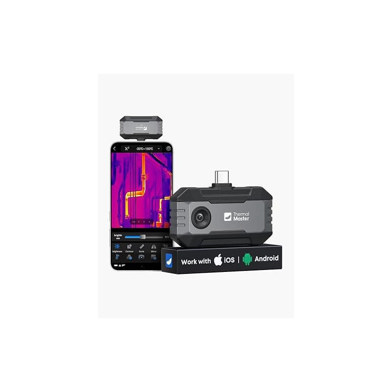 Thermal Master P1 Caméra Thermique pour iPhone & Android USB-C, X³ IR Résolution 320x240, -20°C à 600°C, 15x Zoom, 25 Hz Caméra